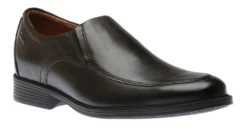 Clarks Whiddon Step Black Leather Dress Loafer