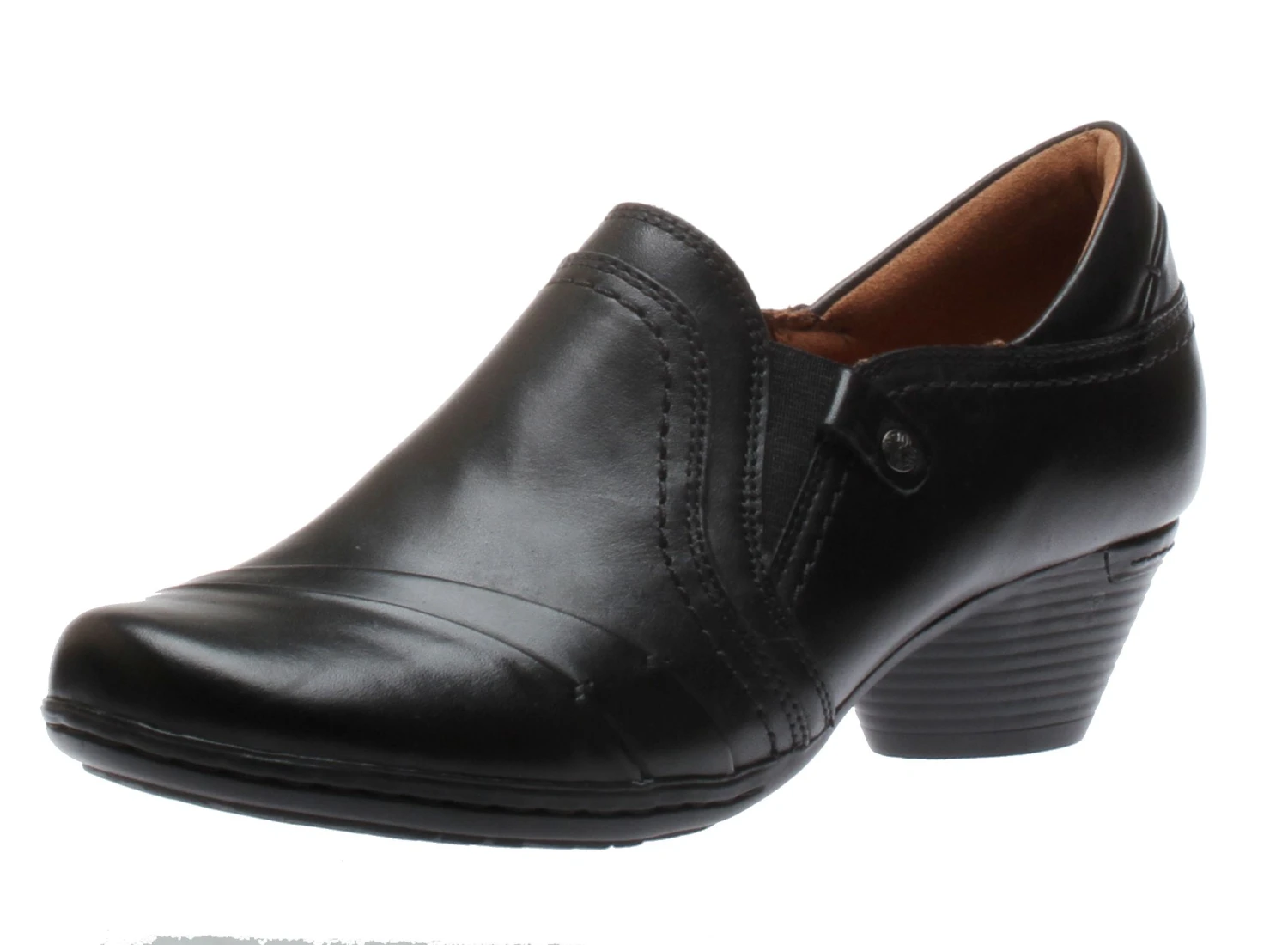 Laurel Slip-On Black Leather Low Heel 2 Laurel Slip-On Black Leather Low Heel - Image 2