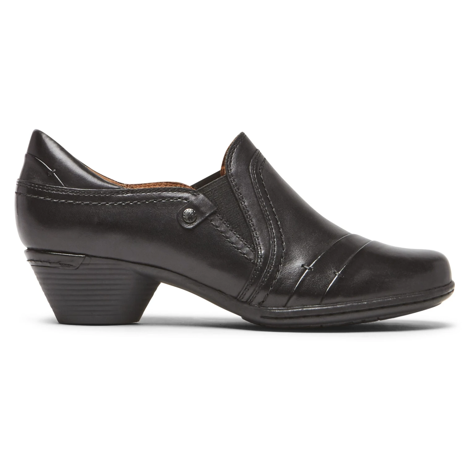 Laurel Slip-On Black Leather Low Heel 5 Laurel Slip-On Black Leather Low Heel - Image 5