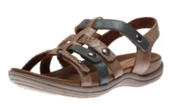 Rubey Khaki / Navy T-Strap Sandal -Fashion Shoe Store cobrubeyt06 scaled