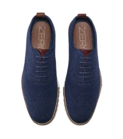 Cole Haan ZERØGRAND Wingtip Oxford Blue Stitchlite -Fashion Shoe Store colstitchlite03g
