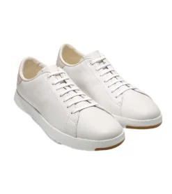 Cole Haan GrandPrø White Leather Lace-Up Tennis Sneaker -Fashion Shoe Store coltennis09df