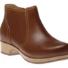 Dansko Barbara Tan Brown Oiled Leather Ankle Boot
