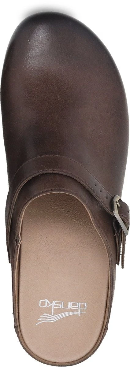 Dansko Berry Brown Milled Burnished Leather Clog 2 Dansko Berry Brown Milled Burnished Leather Clog - Image 2