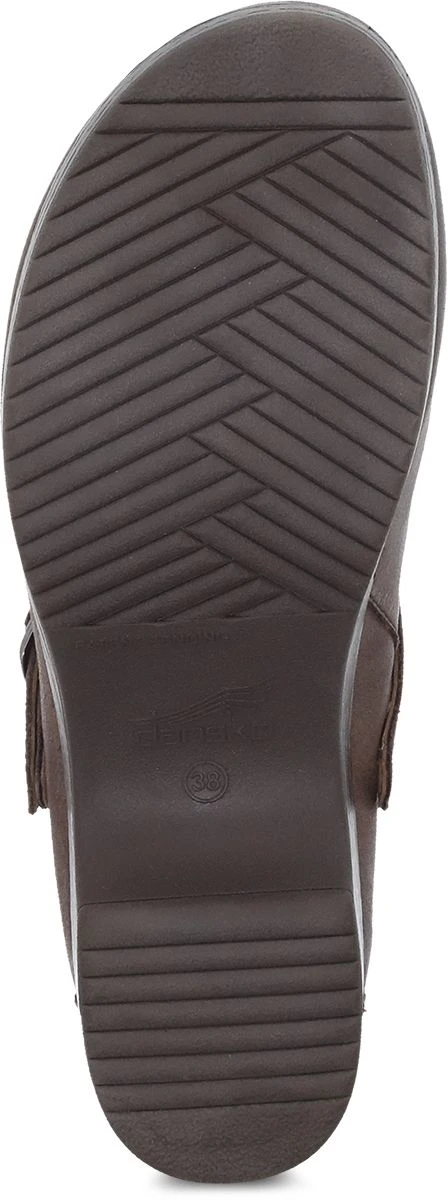 Dansko Berry Brown Milled Burnished Leather Clog 3 Dansko Berry Brown Milled Burnished Leather Clog - Image 3