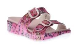 Dansko Kandi Pink Paisley Floral EVA Double Strap Slide Sandal