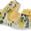 Dansko Kandi Lemons Yellow EVA Double Strap Slide Sandal
