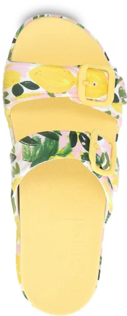 Dansko Kandi Lemons Yellow EVA Double Strap Slide Sandal -Fashion Shoe Store dankandi14b