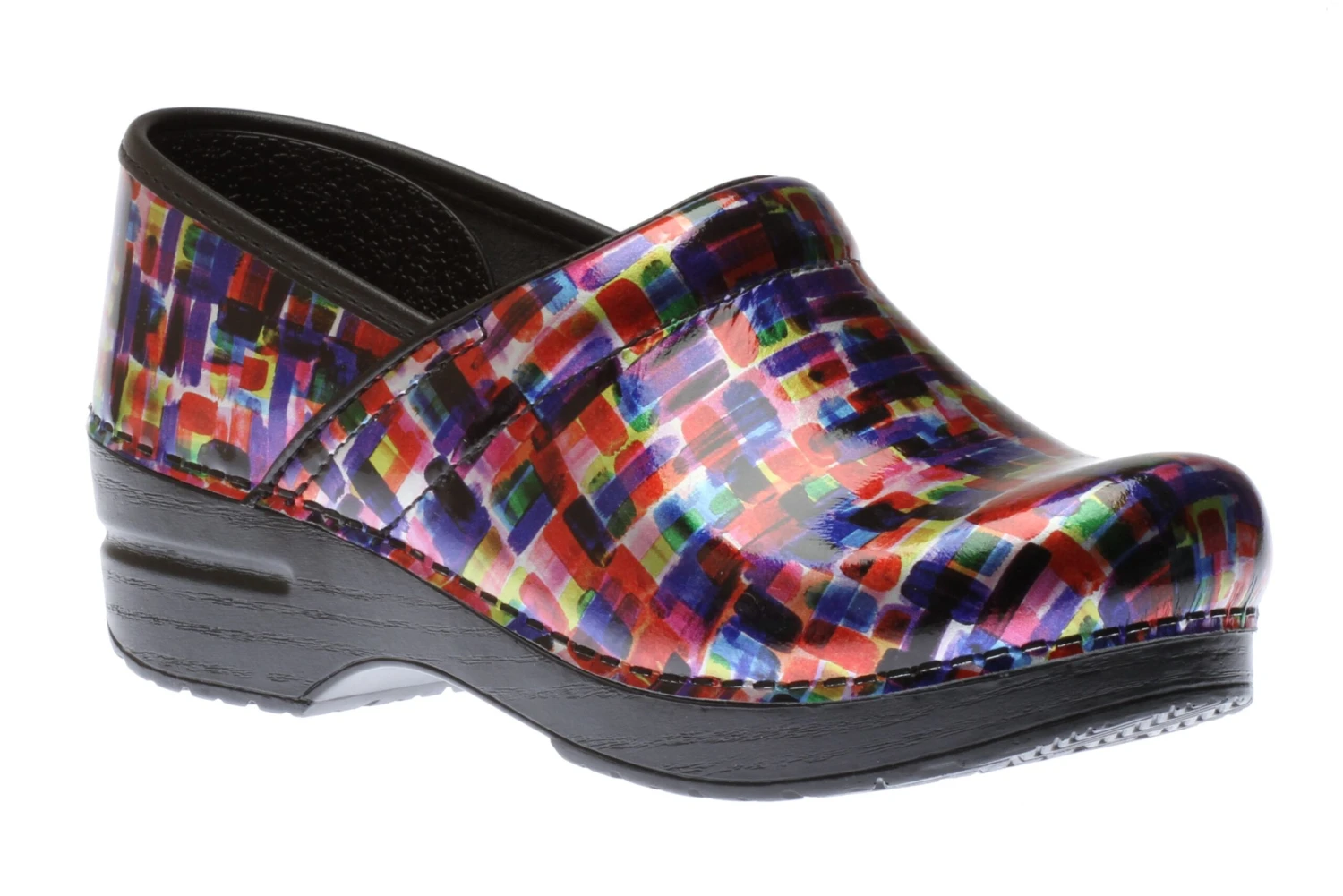 Dansko Professional Colour Block Patent Clog 1 Dansko Professional Colour Block Patent Clog