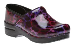 Dansko Professional Painted Leopard Patent Clog