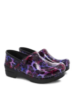 Dansko Professional Painted Leopard Patent Clog -Fashion Shoe Store danprofplp01c