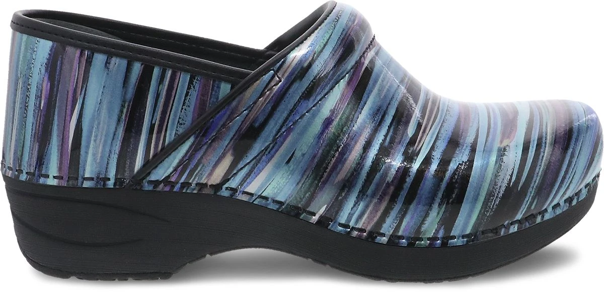 Dansko XP 2.0 Teal Striped Patent Leather Clog 2 Dansko XP 2.0 Teal Striped Patent Leather Clog - Image 2