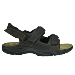 St Johnsbury Brown Leather Adjustable Sandal -Fashion Shoe Store dunmcr455sbd