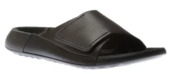 ECCO Women's 2nd Cozmo Black Leather Slide Sandal