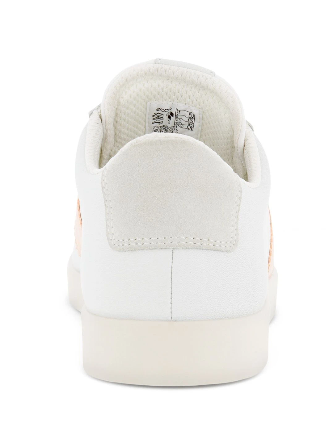ECCO Street Lite White Peach Nectar Stripe Lace-Up Sneaker 2 ECCO Street Lite White Peach Nectar Stripe Lace-Up Sneaker - Image 2
