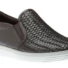 ECCO Soft 7 Woven Gravity Metallic Leather Slip-On Sneaker