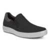 ECCO Men's Soft 7 Black Nubuck Leather Slip-On Sneaker
