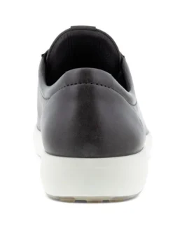 ECCO Men's Soft 7 Titanium Grey Leather Lace-Up Sneaker -Fashion Shoe Store ecc47036405c
