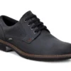 ECCO Turn Black Leather Gore-Tex Waterproof Plain Toe Derby