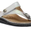 Finn Comfort Alexandria White Leather Thong Sandal
