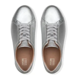Rally Silver Leather Sneaker -Fashion Shoe Store fitrallys11f