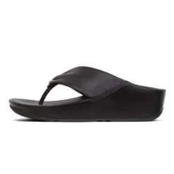 Twiss Black Leather Thong Sandal -Fashion Shoe Store fittwiss01a