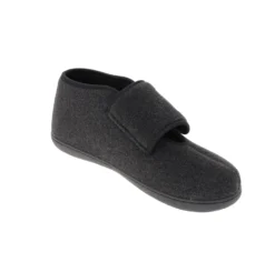 Comfort L2 Black Wool Slipper -Fashion Shoe Store foacomfortl201c