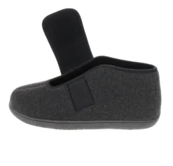 Comfort L2 Black Wool Slipper -Fashion Shoe Store foacomfortl201e