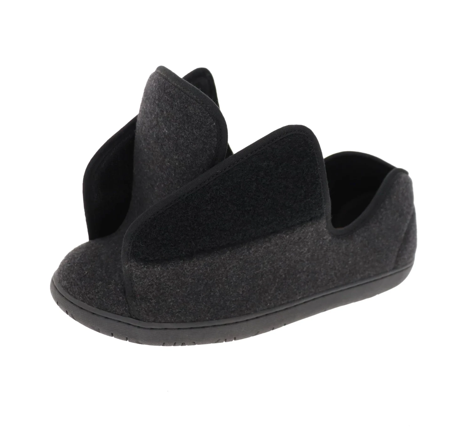 Doctor 2 Black Wool Slipper 4 Doctor 2 Black Wool Slipper - Image 4