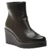 Gabor 54.780.27 Black Leather Wedge Ankle Boot