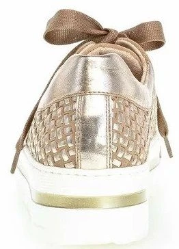 Gabor 66.499.30 Florenz Taupe Gold Metallic Platform Sneaker 2 Gabor 66.499.30 Florenz Taupe Gold Metallic Platform Sneaker - Image 2