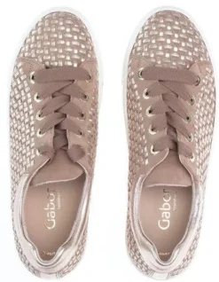 Gabor 66.499.30 Florenz Taupe Gold Metallic Platform Sneaker 5 Gabor 66.499.30 Florenz Taupe Gold Metallic Platform Sneaker -Fashion Shoe Store gab66 499 30c