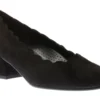 Gabor 92.221.47 Black Suede Leather Scalloped Block Heel