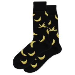 Hotsox Men's Banana Peels Crew Socks