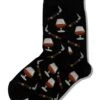 Hotsox Men's Cognac And Cigars Black Crew Socks