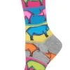 Hotsox Women's Pop Pigs Grey Crew Socks