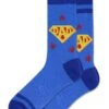 Hotsox Men's Super Dad Blue Crew Socks