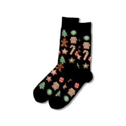 Hotsox Men's Christmas Cookies Crew Socks