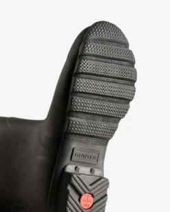 Hunter Women's Black Short Back Adjustable Rain Boots -Fashion Shoe Store hunw2535101e