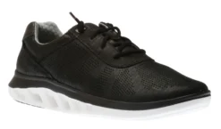 Activate Black Perforated Leather Lace-Up Sneaker