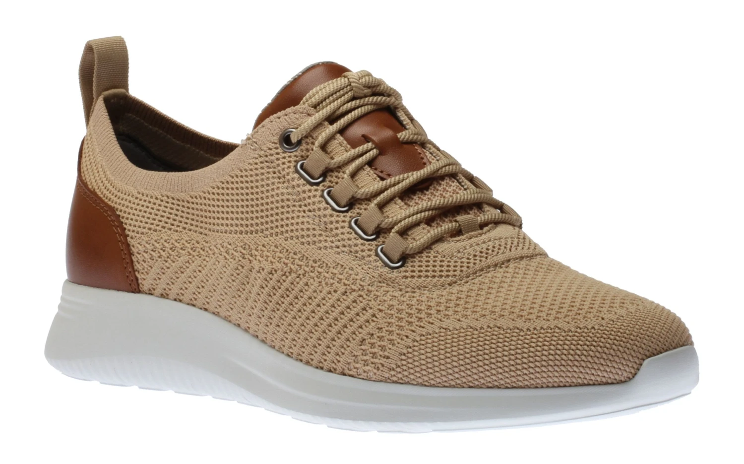 Amherst Taupe Knit Lace-Up Sneaker 1 Amherst Taupe Knit Lace-Up Sneaker