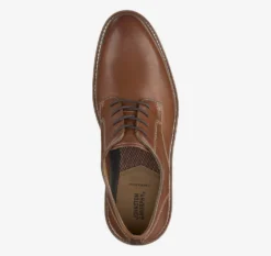 Upton Tan Brown Leather Plain Toe Derby Dress Shoe -Fashion Shoe Store johupton06c