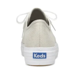 Keds Triple Kick Silver Lace-Up Platform Tennis Sneaker -Fashion Shoe Store kedtripleki11c