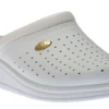 White Perforated Clog