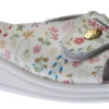 White Floral Slide Wedge Sandal