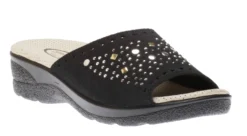 Slide Black Studded Slide Sandal