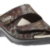 Slide Black Brown Double Strap Sandal
