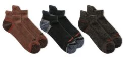 Merrell Repreve 3-Pack Low Cut Tab Socks Brick