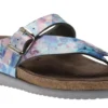 Mephisto Helen Sky Blue Lagoon Patent Thong Sandal