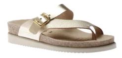 Mephisto Helen Mix Gold Flash Leather Thong Sandal